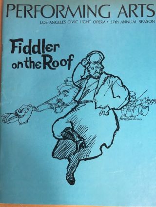 Fiddler On The Roof Theatre Program July 1974,  Robert Merrill