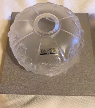 Lalique Crystal Nympheas Lily Pad Frosted Vase Made In France 1244700