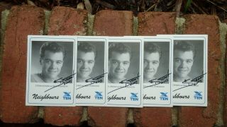 Neighbours 5 Stefan Dennis Personally Autographed Fan Cards.