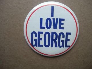 Beatles - 1964 0riginal Pinback Button " I Love George " 3 
