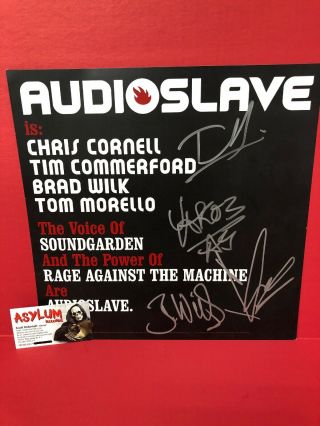 Audioslave Autographed Concert Bill Chris Cornell Signed 12x12