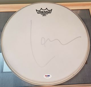 Lars Ulrich Metallica Signed Autograph Drumhead Drum Head Psa/dna V87386