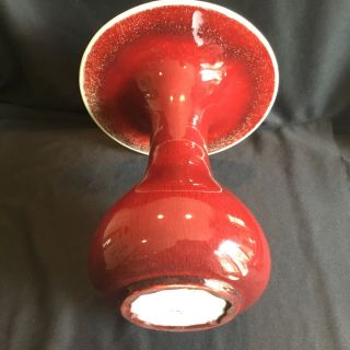 Vintage Signed Catalina Island Large Oxblood 11” Pottery Vase 3