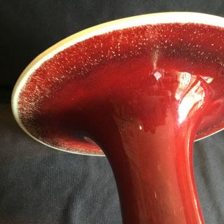 Vintage Signed Catalina Island Large Oxblood 11” Pottery Vase 4