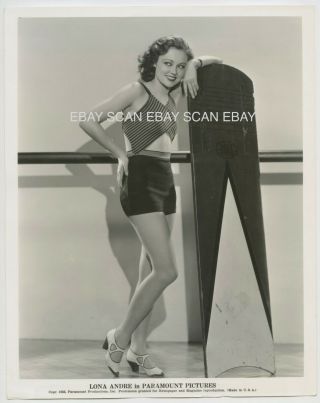 Lona Andre Sexy Leggy Swimsuit Vintage Portrait Photo 1933