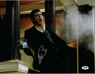 Al Pacino Autographed 11x14 Scarface Photo Tony Montana Gun Yell - Psa/dna