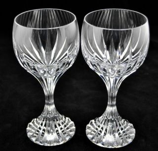 Set Of 2 Perfect Baccarat Crystal Massena Wine Or Water Glasses 7 "