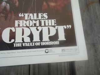 VINTAGE TALES FROM THE CRYPT MOVIE POSTER FOLDED 3
