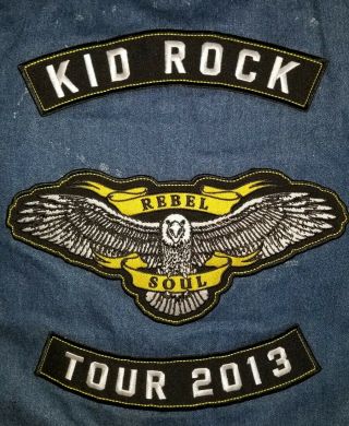 Kid Rock Rebel Soul 2013 Tour Denim Jacket Xl Chillin The Most Badass Rare