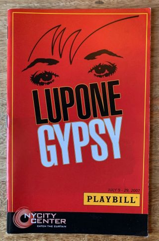 Gypsy Playbill Patti Lupone Laura Benanti City Center Encores 2007