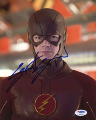 Grant Gustin " The Flash " Autograph Signed 8x10 Photo Psa