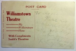 Vintage 1920s Photo Postcard CHARLIE CHAPLIN Shore picture theatre WILLIAMSTOWN 2