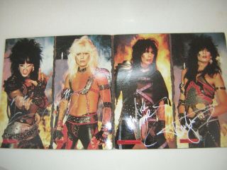 Motley Crue Signed Lp Gatefold Cover Shout At The Devil By 4 Members 1983