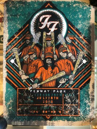 Foo Fighters Boston Fenway Poster Brad Klausen 2015 Sonic Highways