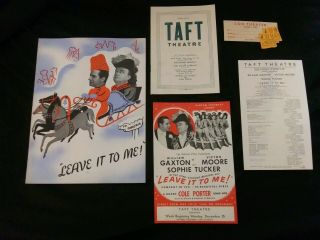 1939 Leave It To Me Program Taft Theater With