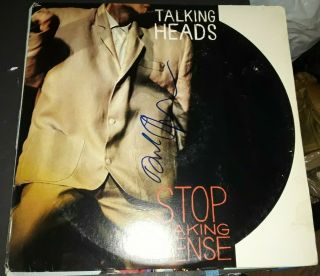 David Byrne Talking Heads Signed Autograph Stop Making Sense Album Vinyl Record
