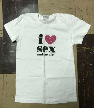 Vtg 2005 Hbo Promo Womens Sex And The City Tv Show T - Shirt I Love Sex S/m Ny