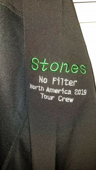 Rare Rolling stones 2019 No Filter tour embroidered crew pullover jacket XL 3