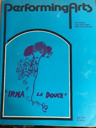 Irma La Douce Theatre Program May 14,  1977,  Ticket Stub Taped Inside