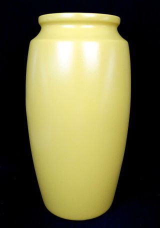 Teco Art Pottery Motawi Tileworks Design Matte Yellow Large 17 " Vase 2007