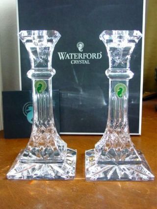 Waterford Crystal Lismore 8 " Candlesticks Candle Holders Pair Set/2 - New/box