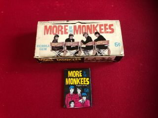 1967,  Monkees,  Display Box & Un - Opened Wax Pack (scarce / Vintage)
