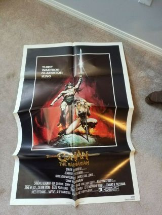 Conan The Barbarian Theatre Poster With Complete Set Of 8 Lobby Cards
