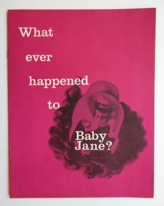 What Ever Happened To Baby Jane? 1962 Rare Wb Promo Booklet Bette Davis Crawford
