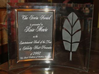 Rose Marie Award From Her Estate Dick Van Dyke Show