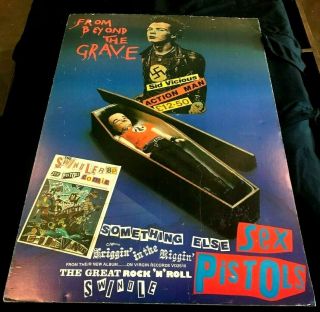 Uk Subway Poster Sex Pistols From Beyond The Grave Rock N Roll Swindle 1980