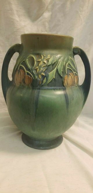Roseville Pottery Baneda Green Ceramic Vase