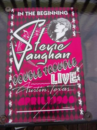 Stevie Ray Vaughan In The Beginning Promotional Poster Vintage 1992