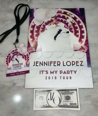 Jennifer Lopez Jlo It’s My Party Tour Book Program 2019 Rare Vip Pass & Dinero