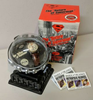 Vintage 1993 Fossil Watch 374/15000 The Return Of Superman Limited Edition Nib