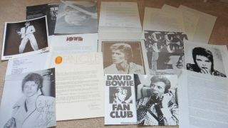David Bowie - 1972 - 1976 Fan Club Memorabilia,  Letters,  Photos,  Very Rare