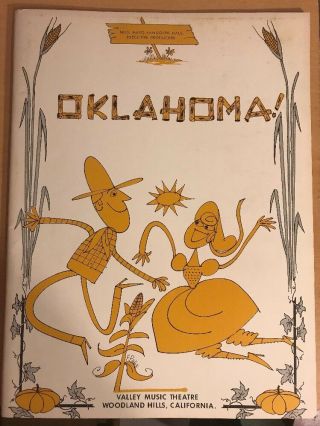 Oklahoma,  Valley Music Theatre Program,  1964,  Woodland Hills,  Ca,  John Raitt