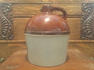 Red Wing Stoneware antique advertising whiskey jug.  Jos.  Bernard,  Chicago 5