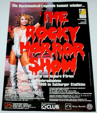 Rocky Horror Show - 1999 Austrian Tour Flyer - Salzburg City Cinema - Austria
