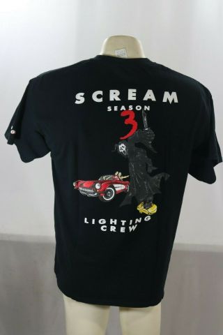 Scream Season Three Cast And Film Crew Gift T - Shirt - Lighting Crew - Black - L