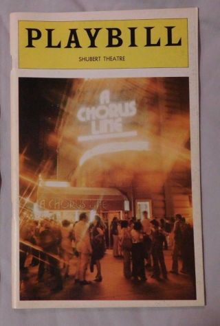 A Chorus Line Shubert Theatre Playbill August 9 1978
