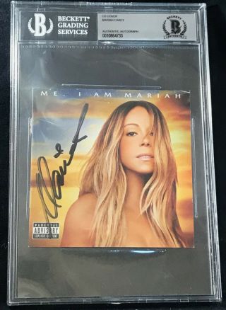 Mariah Carey " Me I Am Mariah " Cd Full Signature Autograph Signed Beckett Bas Bgs