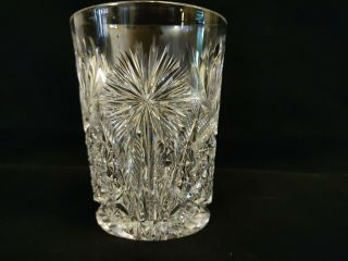 Set 5 ANTIQUE ABP CUT GLASS AMERICAN BRILLIANT PERIOD Tumblers Dandelion,  Bonus 3