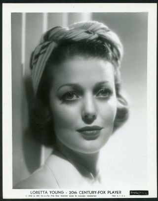 Loretta Young Vintage 1936 20th Century Fox Portrait Photo
