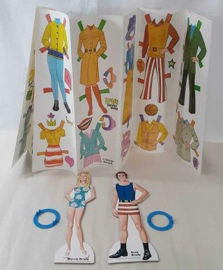 1974 Vintage The Brady Bunch Marcia Greg Paper Dolls Box Set Complete Unpunched 4