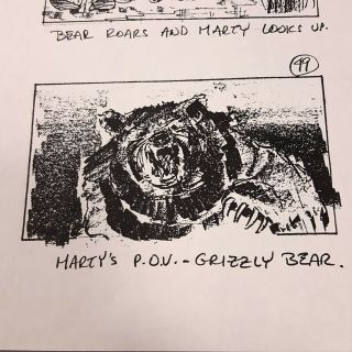 BACK TO THE FUTURE 3 Production Storyboard - Marty & The Bear 4