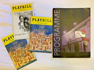 My Fair Lady 4 Playbills From Broadway & London,  Lauren Ambrose & Laura Benanti