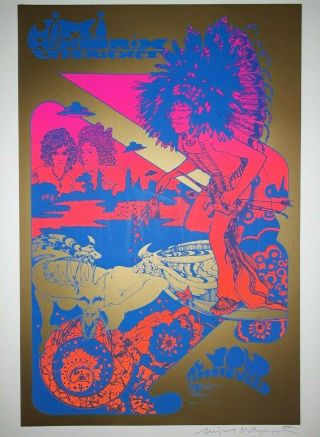 Jimi Hendrix Poster Hapshash Official Print - Track 67 Signed By Nigel Waymouth