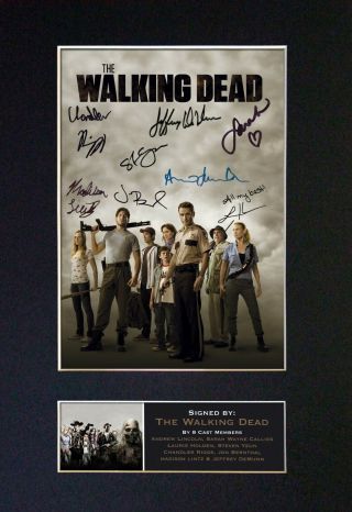 330 The Walking Dead Signature/autograph Mounted Signed Photograph A4