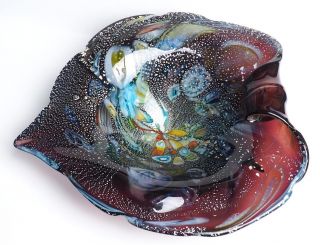 Large Amethyst Art Glass Murano Dish