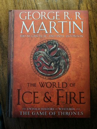George RR Martin Signed Game of Thrones The World of Ice & Fire Autograph 2
